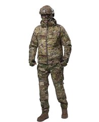 Теплий комплект військової форми. Зимова куртка мембрана + штани з наколінниками, UATAC, Multicam