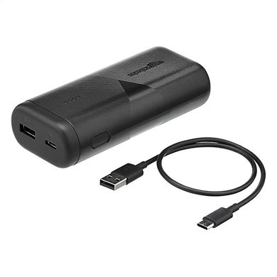 Павербанк Amazon Basics Ultra-Portable Power Bank, USB-C 10000 mAh, 18 Вт, Black