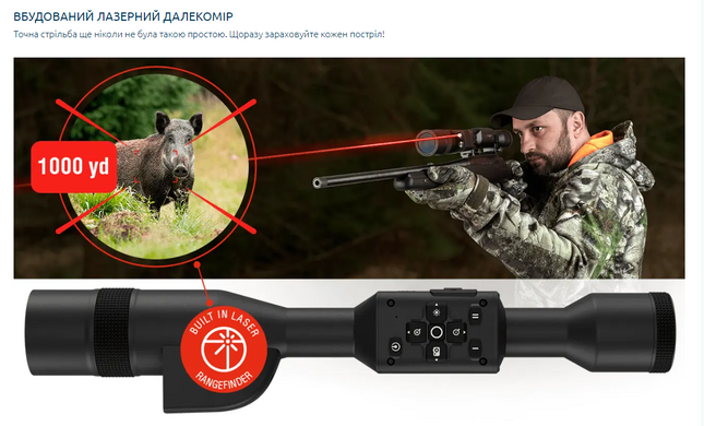 Приціл день/ніч ATN X-Sight 5, 3-15x, LRF, Black