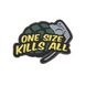 Шеврон "One Size Kills All ", Kombat Tactical, Yellow-Green