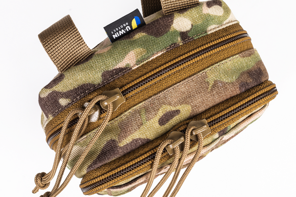 Подсумок утилитарный 15х15х8 сухарка квадратная U-WIN, Cordura 1000, Multicam