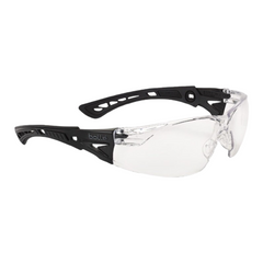 Тактические защитные очки, Rush+ small, Bolle Safety, Black with Clear Lens
