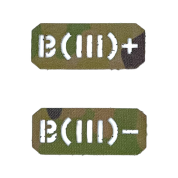 Шеврон Lasercut "Группа крови", Multicam