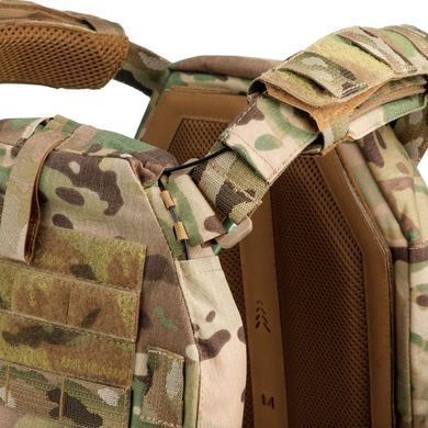 Плитоноска с быстрым сбросом FRPC 25х30 с камербандами, Cordura 500, UARM, мультикам, Multicam, M