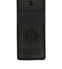 Шкіряна обкладинка для посвідчення, ПОЛІЦІЯ (9кхчорн1А014), Україна, чорний, Black