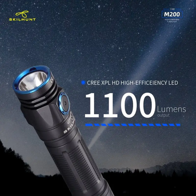 Фонарь ручной M200 HD CW, Skilhunt, Black