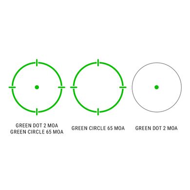 Коллиматорный прицел Holosun HE510C 2MOA (green dot) с солнечной батареей, HE510C-GREEN