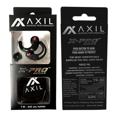 Беруши X-Pro Passive Ear Protection, Axil, Black