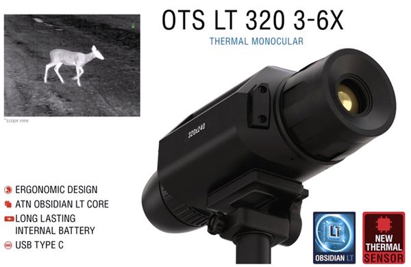 Тепловізійний монокуляр ATN OTS-LT, 3-6x 320x240 25mm 12 micronThermal Viewer