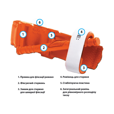 Джгут-турнікет CAT (Combat Application Tourniquet) Generation 7, North American Rescue, Orange