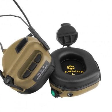 Активні захисні навушники Earmor M31H MOD3 (CB), Coyote Brown, EM-M31H-Mod3-CB