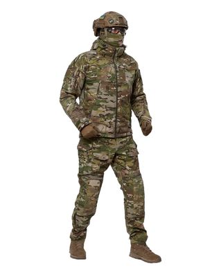 Теплий комплект військової форми. Зимова куртка + штани з наколінниками, UATAC, Multicam