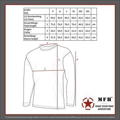 Лонгслив MFH, US, с карманами на рукаве, 100% Cotton, Olive