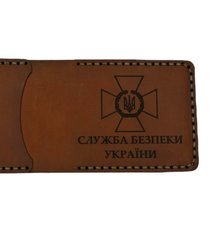 Шкіряна обкладинка для посвідчення, СБУ (2кхвіскі8А013), Україна, коричневий, Brown