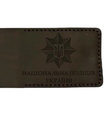 Шкіряна обкладинка для посвідчення, ПОЛІЦІЯ (11кхшоко8А014), Україна, Brown